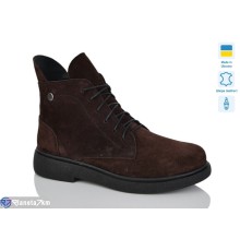 Черевики жіночі на зиму (6 пар р.37-41) коричневий  "LIKA"