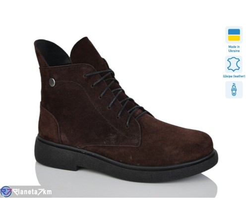 Черевики жіночі на зиму (6 пар р.37-41) коричневий  "LIKA"