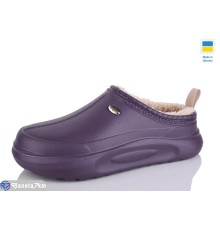Жіночі сабо на зиму (8 пар р.37-41) фіолетовий  "Korka"