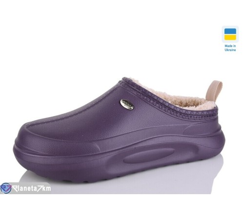 Жіночі сабо на зиму (8 пар р.37-41) фіолетовий  "Korka"
