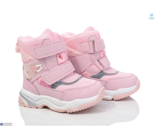 Дутики дитячі на зиму (8 пар р.22-27) рожевий  "Normashoes" Дутики дитячі на зиму (8 пар р.22-27) рожевий  "Normashoes"