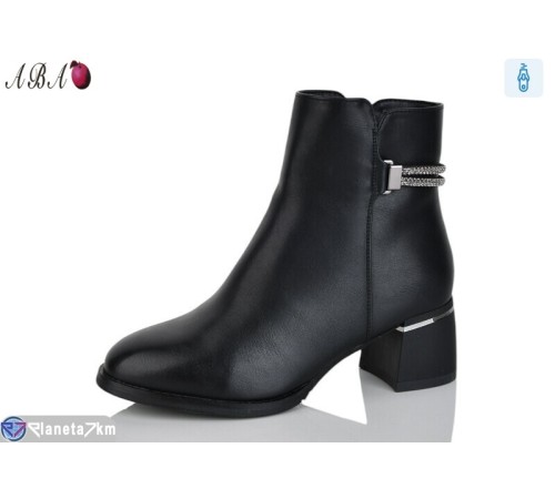 Черевики жіночі на зиму (8 пар р.36-41) чорний  "Aba"