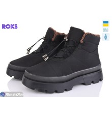 Черевики жіночі на зиму (6 пар р.37-41) чорний  "Roks"