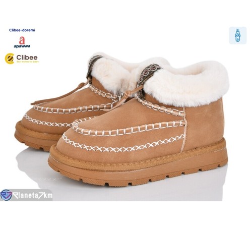 Черевики дитячі на зиму (8 пар р.33-38) camel  "BELIES-D"