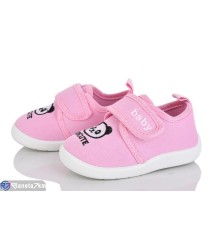 Тапки дитячі на весну/осінь (12 пар р.16-21) рожевий  "Gama"