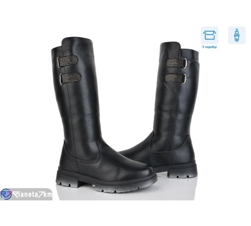 Дитячі чоботи на зиму (8 пар р.32-37) чорний  "DOMINGO"