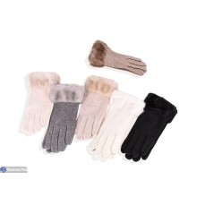 Рукавички жіночі на зиму (10 шт. р.сетка 6,5-8,5) мікс  "RUBIBAS"