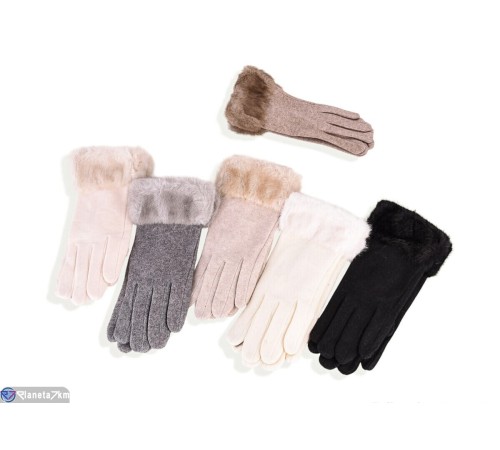 Рукавички жіночі на зиму (10 шт. р.сетка 6,5-8,5) мікс  "RUBIBAS"
