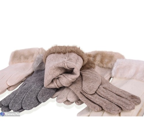 Рукавички жіночі на зиму (10 шт. р.сетка 6,5-8,5) мікс  "RUBIBAS"