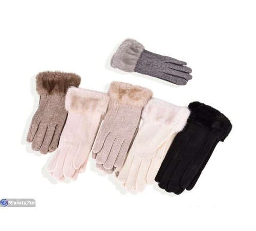 Рукавички жіночі на зиму (10 шт. р.сетка 6,5-8,5) мікс  "RUBIBAS"