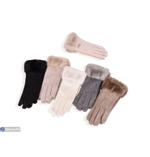 Рукавички жіночі на зиму (10 шт. р.сетка 6,5-8,5) мікс  "RUBIBAS"