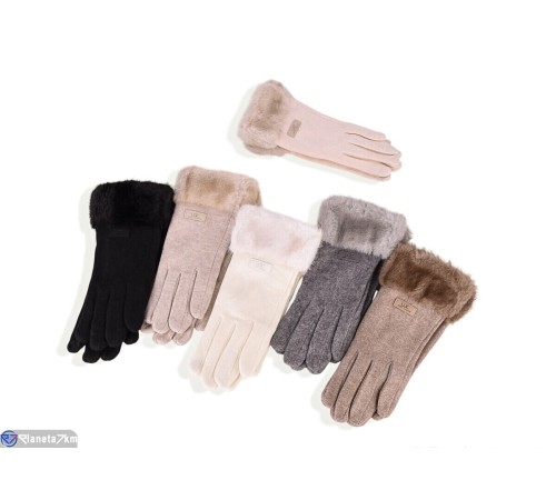 Рукавички жіночі на зиму (10 шт. р.сетка 6,5-8,5) мікс  "RUBIBAS"