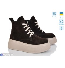 Черевики жіночі на зиму (6 пар р.36-40) коричневий  "Linda"