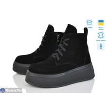 Черевики жіночі на зиму (6 пар р.36-40) чорний  "Linda"