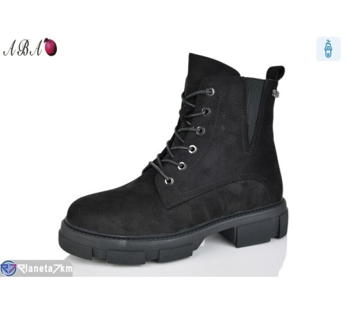 Черевики жіночі на зиму (6 пар р.36-41) чорний  "Aba"