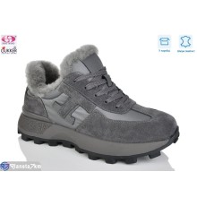 Кросівки жіночі на зиму (8 пар р.36-40) сірий  "Gukkcr"