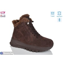Черевики жіночі на зиму (8 пар р.36-41) коричневий  "Gukkcr"
