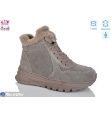 Черевики жіночі на зиму (8 пар р.36-41) сірий  "Gukkcr"