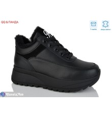 Кросівки жіночі на зиму (8 пар р.36-41) чорний  "QQ&Панда"