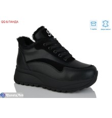 Кросівки жіночі на зиму (8 пар р.36-41) чорний  "QQ&Панда"