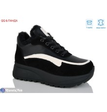 Кросівки жіночі на зиму (8 пар р.36-41) чорний  "QQ&Панда"
