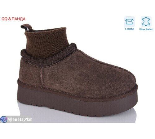 Уггі жіночі на зиму (6 пар р.36-40) коричневий  "QQ&Панда" Уггі жіночі на зиму (6 пар р.36-40) коричневий  "QQ&Панда"