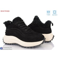 Кросівки жіночі на зиму (8 пар р.36-41) чорний  "QQ&Панда"