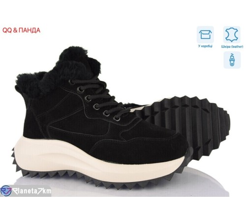 Черевики жіночі на зиму (8 пар р.36-41) чорний  "QQ&Панда"