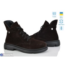 Черевики жіночі на зиму (6 пар р.36-40) коричневий  "Linda"