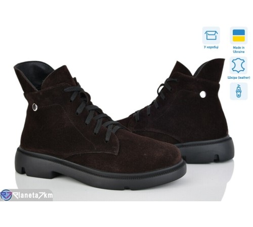 Черевики жіночі на зиму (6 пар р.36-40) коричневий  "Linda"
