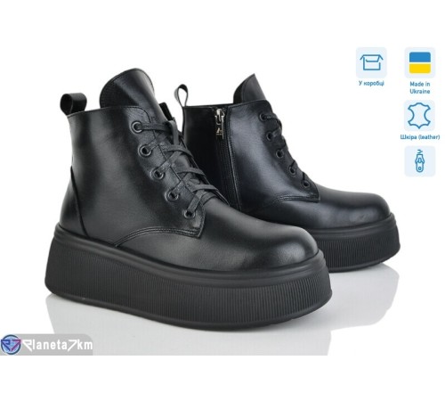 Черевики жіночі на зиму (6 пар р.36-40) чорний  "Linda"