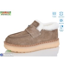 Туфлі жіночі на зиму (8 пар р.36-41) коричневий  "HENGJI-ELENA"
