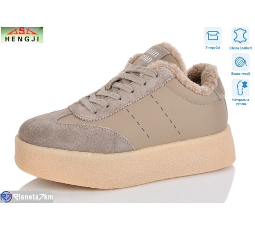 Кросівки жіночі на зиму (8 пар р.36-41) бежевий  "HENGJI-ELENA"
