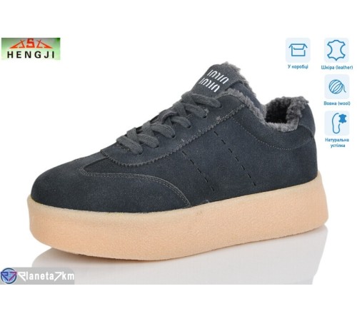 Кросівки жіночі на зиму (8 пар р.36-41) сірий  "HENGJI-ELENA"