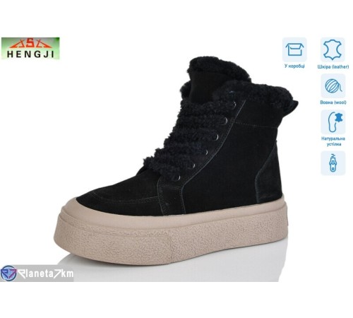 Черевики жіночі на зиму (8 пар р.36-41) чорний  "HENGJI-ELENA"