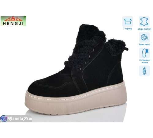 Черевики жіночі на зиму (8 пар р.36-41) чорний  "HENGJI-ELENA"