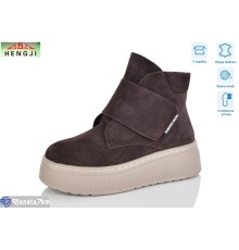 Черевики жіночі на зиму (8 пар р.36-41) коричневий  "HENGJI-ELENA"