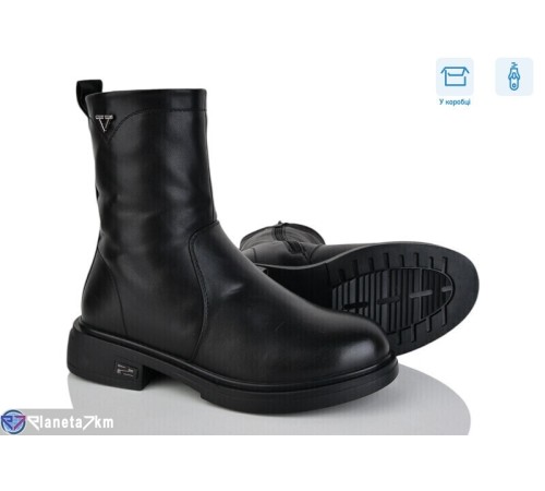 Черевики жіночі на зиму (6 пар р.36-41) чорний  "Vitta"