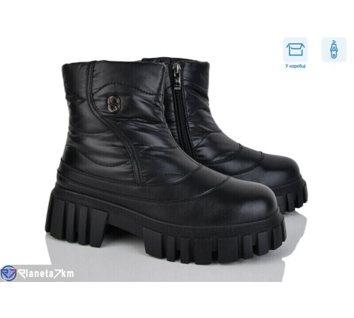 Черевики жіночі на зиму (6 пар р.36-41) чорний  "Vitta"