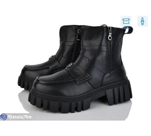 Черевики жіночі на зиму (6 пар р.36-41) чорний  "Vitta"