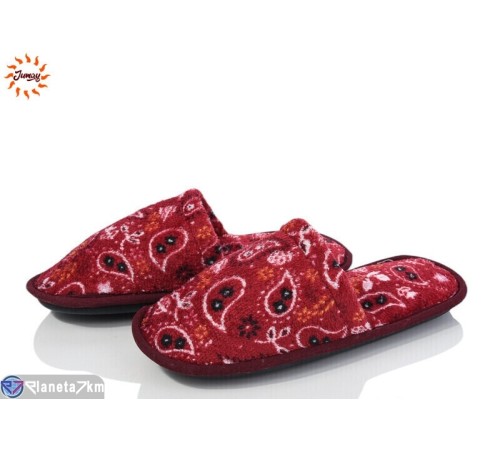 Тапки жіночі на весну/осінь (7 пар р.37-40) бордовий  "Jumay"