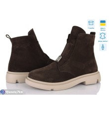 Черевики жіночі на зиму (6 пар р.37-40) коричневий  "Linda"