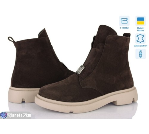 Черевики жіночі на зиму (6 пар р.37-40) коричневий  "Linda"