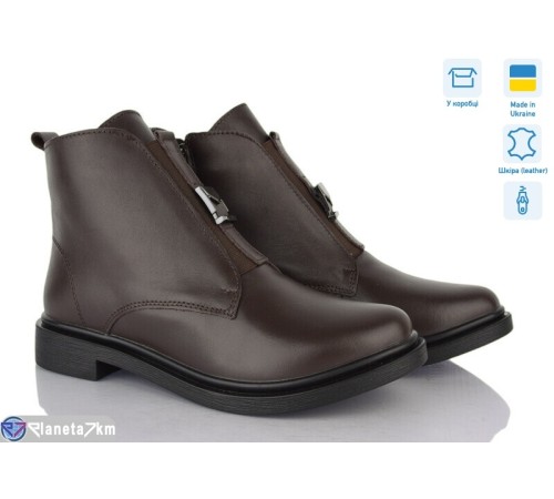 Черевики жіночі на зиму (6 пар р.37-40) коричневий  "Linda"