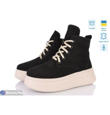 Черевики жіночі на зиму (6 пар р.37-40) чорний  "Linda"