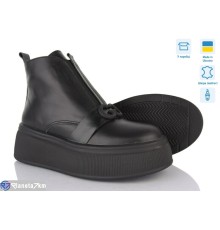 Черевики жіночі на зиму (6 пар р.37-40) чорний  "Linda"