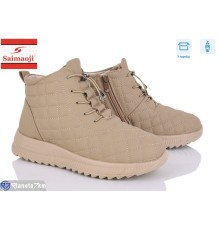 Черевики жіночі на зиму (8 пар р.37-42) коричневий  "Saimaoji"