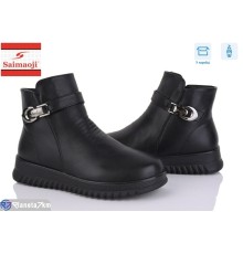 Черевики жіночі на зиму (8 пар р.37-42) чорний  "Saimaoji"
