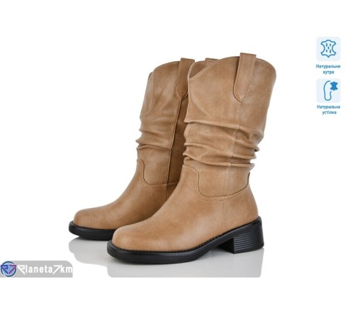 Чоботи жіночі на зиму (6 пар р.36-40) коричневий  "MARADONA"