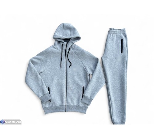 Спортивний костюм чоловічий на зиму (5 шт. р.сетка S-2XL) сірий  "Peton"